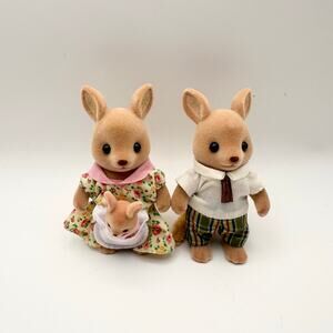 Calico Critters Sylvanian Family Hopper Kangaroo Family Mom Baby Dad Epoch